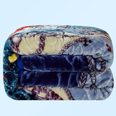 Makiway Printed Double Mink Blanket for  AC Room(Polyester, Multicolor)