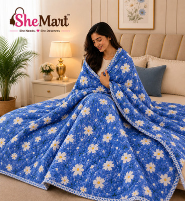 Shemart Floral Double Dohar for  All Season(Cotton, Multicolor)