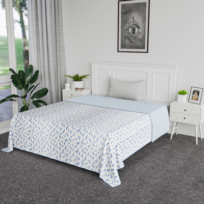 KUBER INDUSTRIES Printed Single AC Blanket for  Mild Winter(Cotton, Blue multicolor)