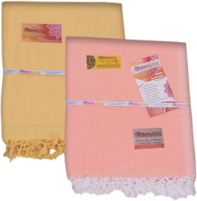 EthnicAlive Solid Single AC Blanket for  AC Room(Silk, Yellow, Orange)