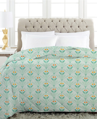 Flipkart SmartBuy Floral Double AC Blanket for  AC Room(Microfiber, Lime)