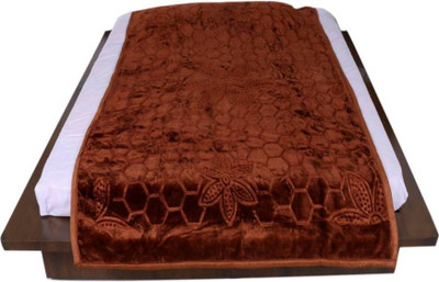 shree karni export Solid Single Mink Blanket for  Mild Winter(Cotton, Multicolor)
