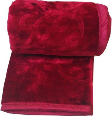 V.R.ENTERPRISES Damask Double Quilt for  Heavy Winter(Woollen Blend, Maroon)