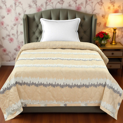 Gopal Ji Creations 3D Printed Single AC Blanket for  AC Room(Poly Cotton, Peach)