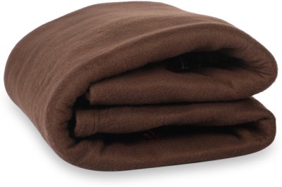 n g products Solid Single Fleece Blanket for  Mild Winter(Polyester, Brown)