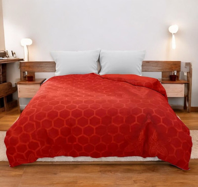 Anadhika Solid Single AC Blanket for  AC Room(Polyester, Red)