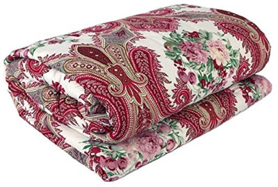 TUNDWAL'S Printed Double Dohar for  AC Room(Poly Cotton, Brown Bel)