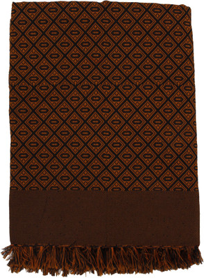 Saagar Tex Checkered Single AC Blanket for  Heavy Winter(Poly Cotton, Brown)