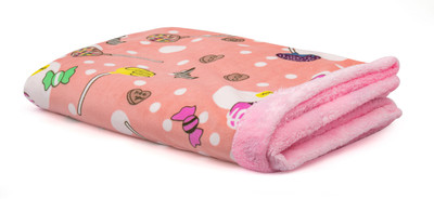 SIDLY PIDLY Printed Single AC Blanket for  AC Room(Polyester, Peach)
