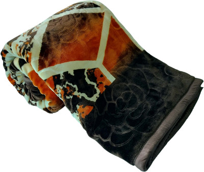 WARZMY Floral Double AC Blanket for  Heavy Winter(Polyester, Multi6)