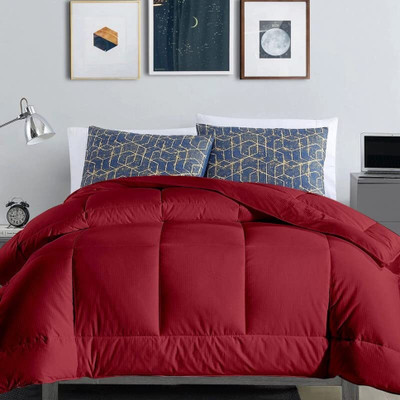 glaxy Solid Double Comforter for  AC Room(Microfiber, Burgundy)