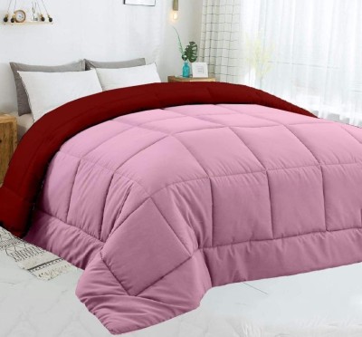 Bhumi Impex Solid Single Comforter for  Mild Winter(Microfiber, Red and Pink)