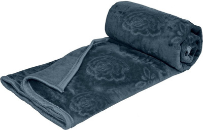 Anadhika Abstract Single Mink Blanket for  AC Room(Woollen Blend, Grey)