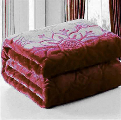 SIMAM Abstract Double Mink Blanket for  Mild Winter(Microfiber, Brown)