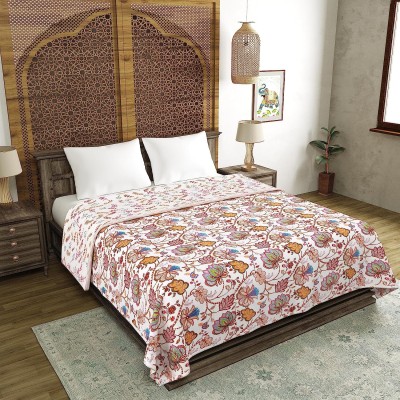 Blocks Of India Floral Double Dohar for  AC Room(Polyester, Multicolor)