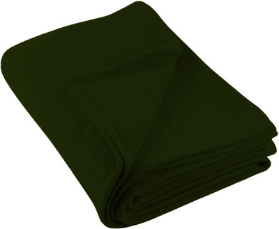 Neekshaa Solid Single Fleece Blanket for  Heavy Winter(Polyester, Green)