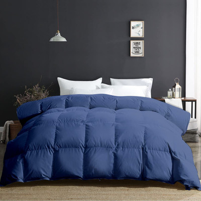 Razzai Geometric Double Comforter for  AC Room(Microfiber, Blue)