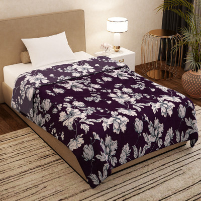 Story@home Printed Single AC Blanket for  Heavy Winter(Polyester, Wine)