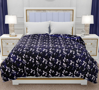 Flipkart Printed Double Mink Blanket for  Heavy Winter(Microfiber, Blue)