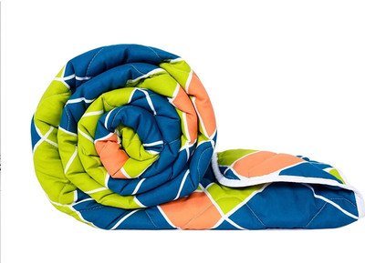Divine Casa Printed Single Comforter for  Mild Winter(Microfiber, Acid Lime)