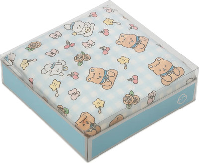 MiniFab Animal Crib Fleece Blanket for  Mild Winter(Microfiber, Sky Blue)
