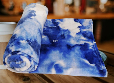 KIXTA Self Design Double AC Blanket for  AC Room(Microfiber, Blue)