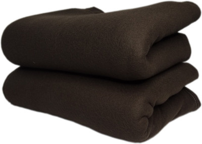 n g products Solid Single Fleece Blanket for  Mild Winter(Polyester, Brown)