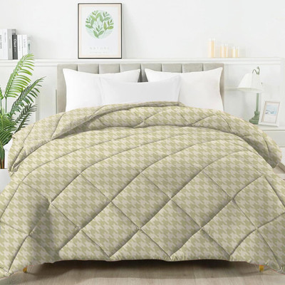 Floating Dreams Printed Single AC Blanket for  AC Room(Microfiber, Green)