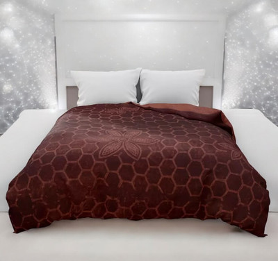 MFI Solid Single AC Blanket for  AC Room(Polyester, Maroon)
