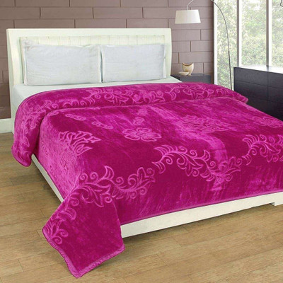 Deeksha Solid Single AC Blanket for  Heavy Winter(Microfiber, Purple)