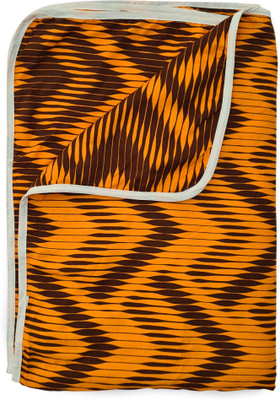 Divine Casa Printed Single Dohar for  AC Room(Microfiber, Orange and Brown)