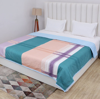PRINDA Printed Double Dohar for  AC Room(Poly Cotton, Multicolor)