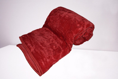 BLAN STAR Self Design Double AC Blanket for  Heavy Winter(Microfiber, Maroon)