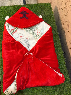 Dhritihandloom Printed Single Woollen Blanket for  Mild Winter(Woollen Blend, Red)