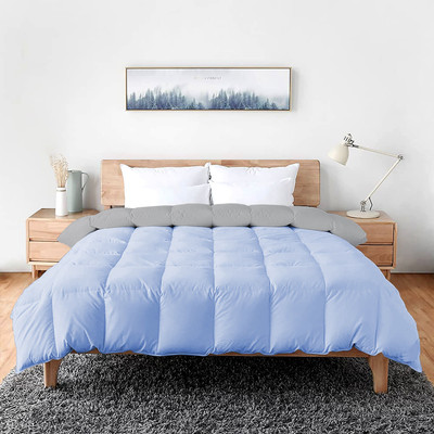 MeckHome Culture Solid Single Comforter for  Mild Winter(Microfiber, Sky Blue)