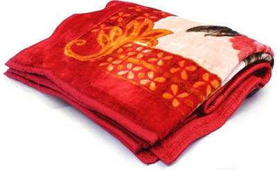 shree karni export Self Design Single Mink Blanket for  Mild Winter(Cotton, Multicolor)