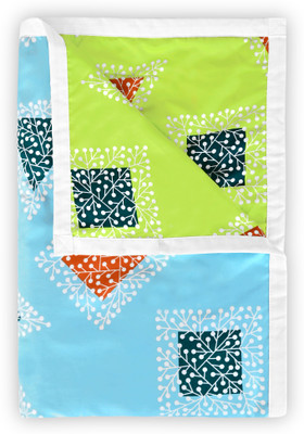 Divine Casa Geometric Single Dohar for  AC Room(Microfiber, Sky Olive)