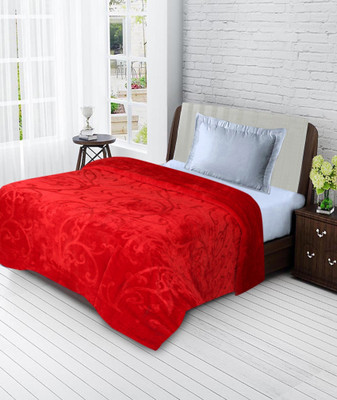Flipkart SmartBuy Solid Single AC Blanket for  AC Room(Polyester, Red)
