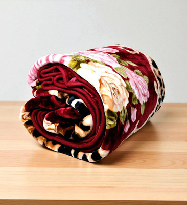 Swikon star Self Design Double Mink Blanket for  Heavy Winter(Polyester, Multicolor)