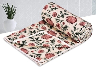 Flipkart SmartBuy Floral Single Dohar for  AC Room(Cotton, Green)