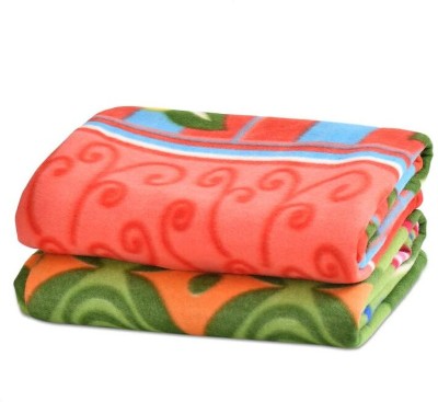 shree karni export Floral Double Fleece Blanket for  AC Room(Woollen Blend, Multicolor)