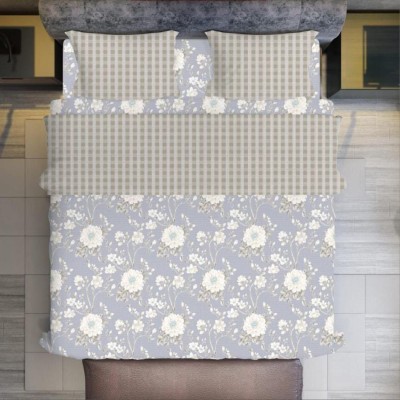 KWALITY DREAMS Printed King Comforter for  AC Room(Poly Cotton, Grey)