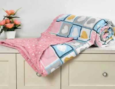 CLOVIS KRAFTS Printed King AC Blanket for  AC Room(Cotton, PINK HEART)