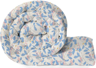 VAS COLLECTIONS Printed Single Comforter for  Heavy Winter(Microfiber, Cream)