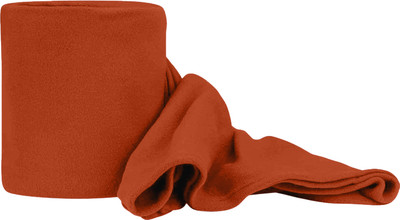komfey Solid Single Fleece Blanket for  Heavy Winter(Polyester, Orange)
