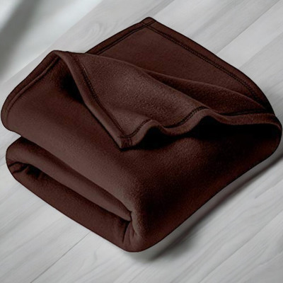 Bishwas Handloom Solid Double AC Blanket for  AC Room(Polyester, Brown)
