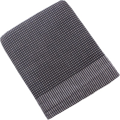 Tharunsha Elite Checkered Single AC Blanket for  Mild Winter(Cotton, Black)