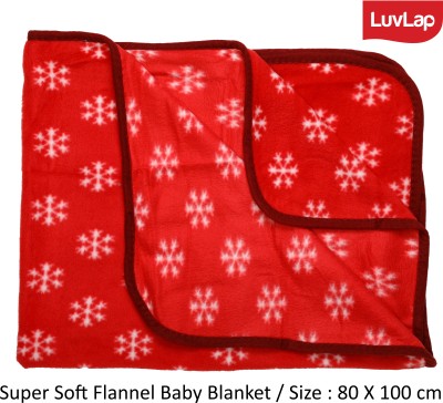 LuvLap Printed Crib AC Blanket for  Mild Winter(Polyester, Red)