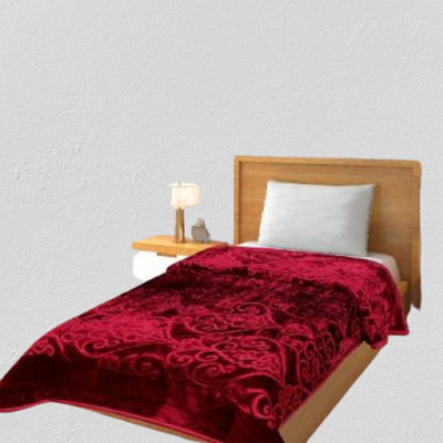 BLAN STAR Self Design Double AC Blanket for  Heavy Winter(Microfiber, Maroon)