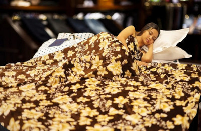 KIXTA Self Design Double AC Blanket for  AC Room(Microfiber, coffee flowers)